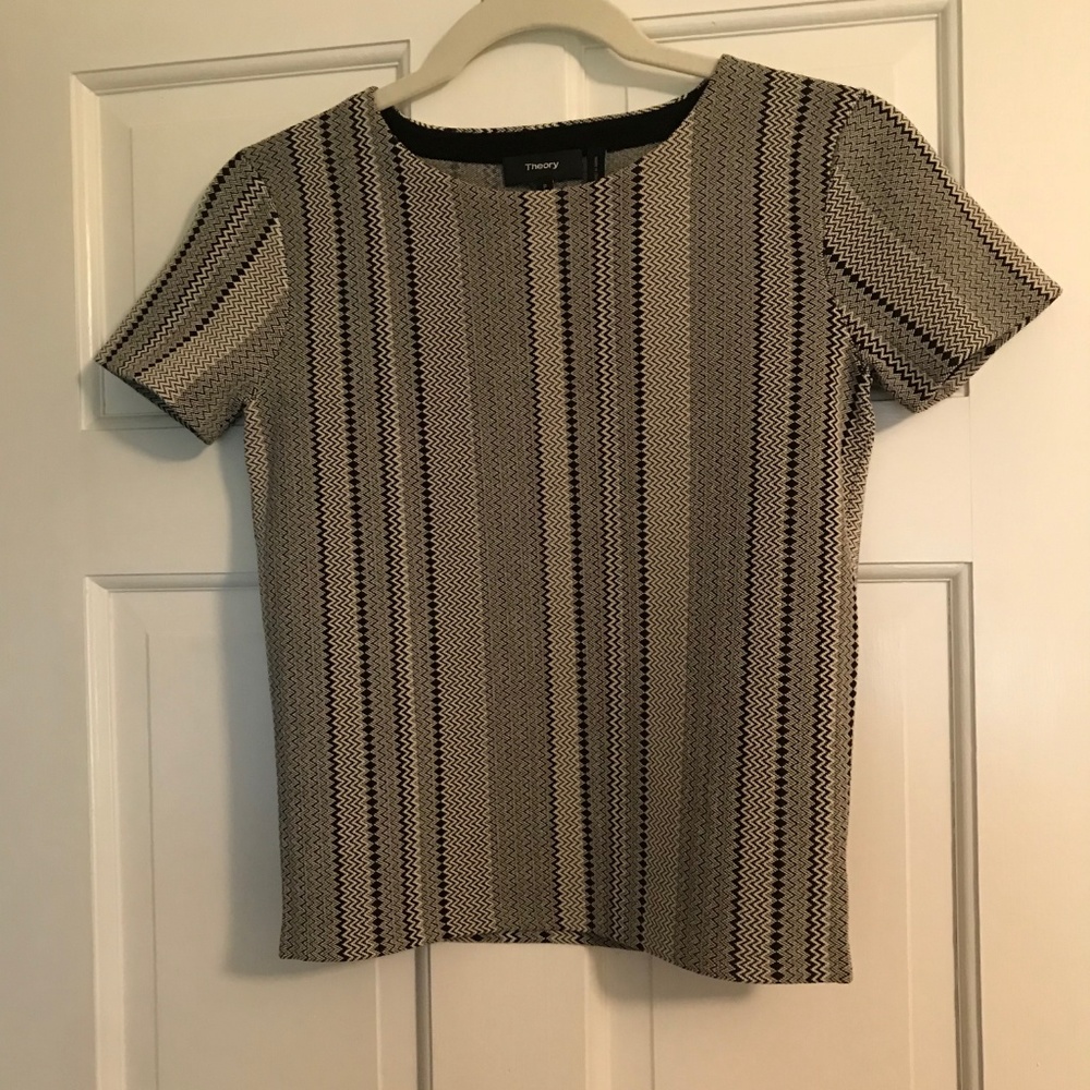 Theory Printed Top With Stretch - image 1